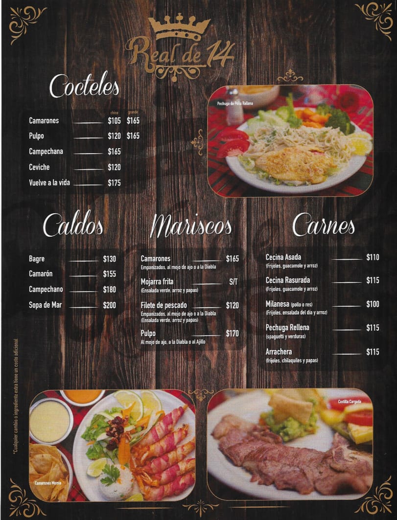 Real de 14 Menu - Image 1