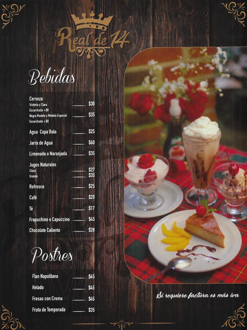 Real de 14 Menu - Image 2
